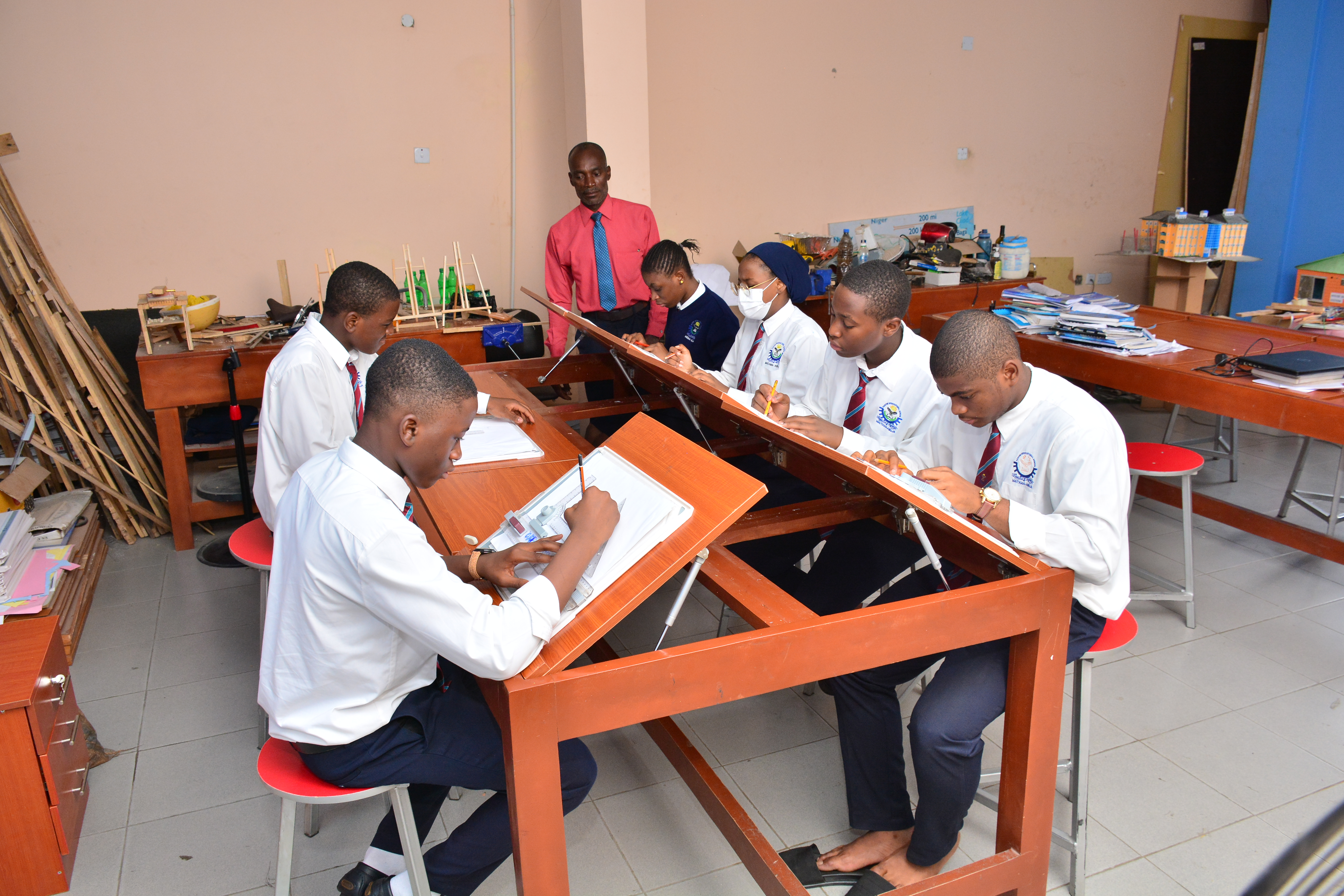 Students participating in school activities